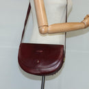 BALLY Shoulder Bag Leather Wine Red Auth ti2361-21