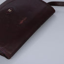 BALLY Shoulder Bag Leather Wine Red Auth ti2361-6