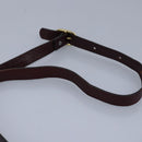 BALLY Shoulder Bag Leather Wine Red Auth ti2361-8