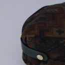 BALLY Hand Bag Canvas Green Brown Auth ti2363-14