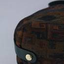 BALLY Hand Bag Canvas Green Brown Auth ti2363-16