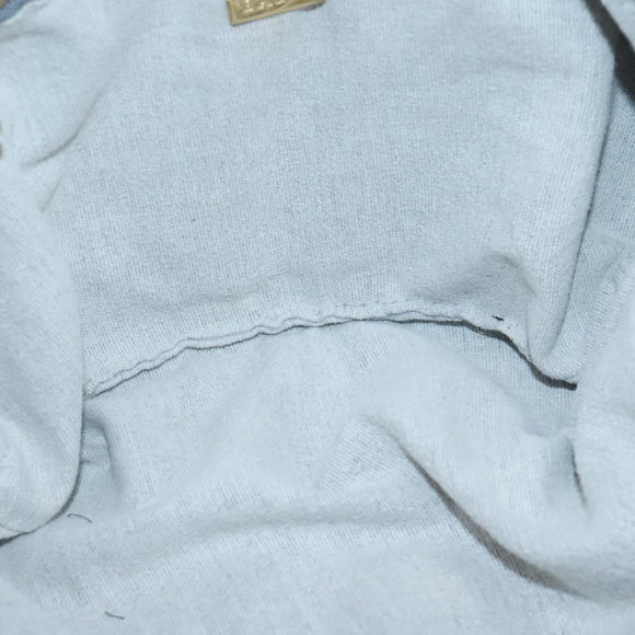 BALLY Hand Bag Canvas Green Brown Auth ti2363