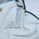 BALLY Hand Bag Canvas Green Brown Auth ti2363-18