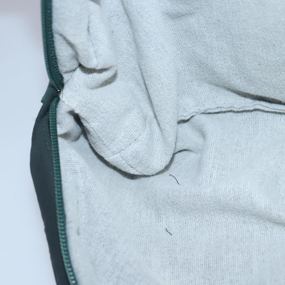 BALLY Hand Bag Canvas Green Brown Auth ti2363