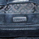 BALLY Shoulder Bag Suede Leather Black Silver Auth ti2365-18