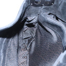 BALLY Shoulder Bag Suede Leather Black Silver Auth ti2365-19