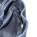 BALLY Shoulder Bag Suede Leather Black Silver Auth ti2365-20