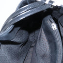 BALLY Shoulder Bag Suede Leather Black Silver Auth ti2365-22