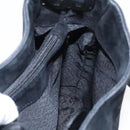 BALLY Shoulder Bag Suede Leather Black Silver Auth ti2365-23