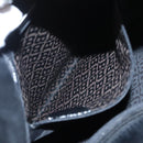 BALLY Shoulder Bag Suede Leather Black Silver Auth ti2365-25