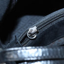 BALLY Shoulder Bag Suede Leather Black Silver Auth ti2365-11