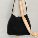 BALLY Shoulder Bag Suede Leather Black Silver Auth ti2365-27