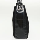 BALLY Shoulder Bag Suede Leather Black Silver Auth ti2365-4