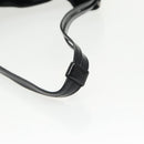 BALLY Shoulder Bag Suede Leather Black Silver Auth ti2365-7