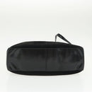 BALLY Shoulder Bag Suede Leather Black Silver Auth ti2365-5