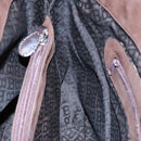 BALLY Shoulder Bag Suede Leather Brown Black Auth ti2366-19