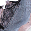 BALLY Shoulder Bag Suede Leather Brown Black Auth ti2366-22