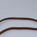 BALLY Shoulder Bag Leather Black Brown Auth ti2367-8