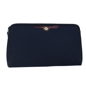 Christian Dior Trotter Canvas Clutch Bag Canvas Navy Auth ti2368