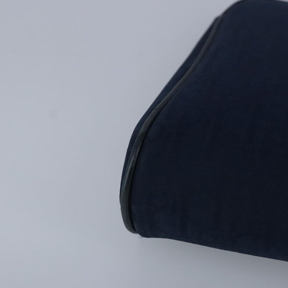 Christian Dior Trotter Canvas Clutch Bag Canvas Navy Auth ti2368