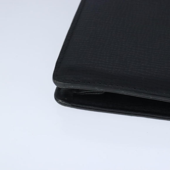 Burberrys Business Bag Leather Black Gold Auth ti2373