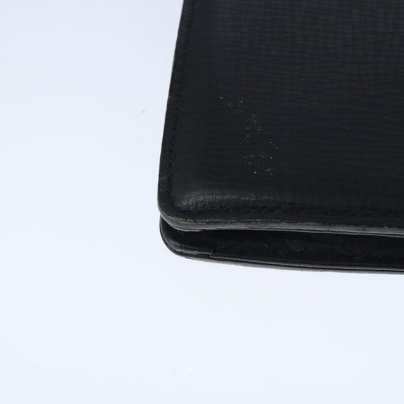 Burberrys Business Bag Leather Black Gold Auth ti2373