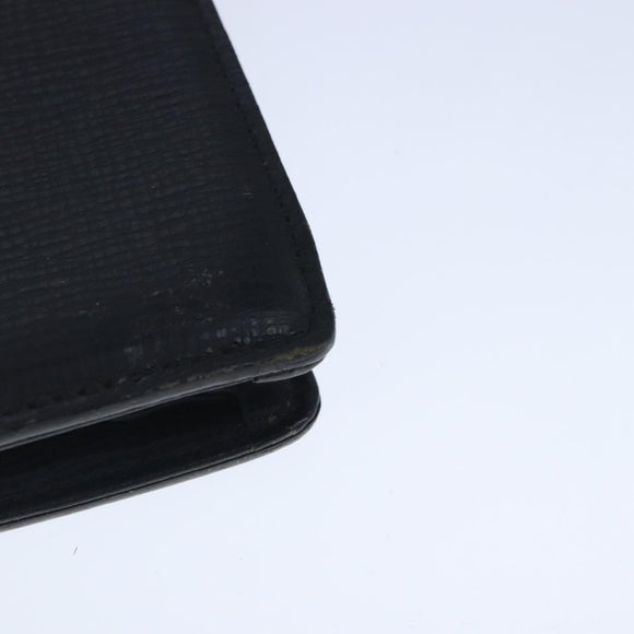 Burberrys Business Bag Leather Black Gold Auth ti2373