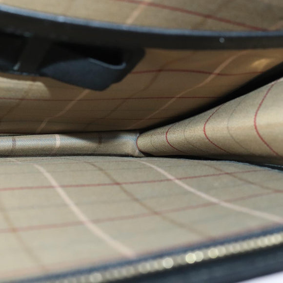 Burberrys Business Bag Leather Black Gold Auth ti2373