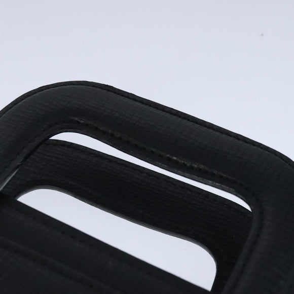 Burberrys Business Bag Leather Black Gold Auth ti2373