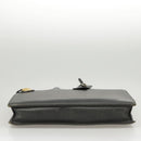 Burberrys Business Bag Leather Black Gold Auth ti2374-6