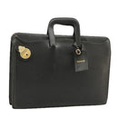 Burberrys Business Bag Leather Black Gold Auth ti2374-1