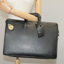 Burberrys Business Bag Leather Black Gold Auth ti2374-32