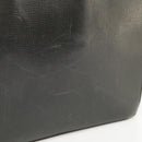 Burberrys Business Bag Leather Black Gold Auth ti2374-3