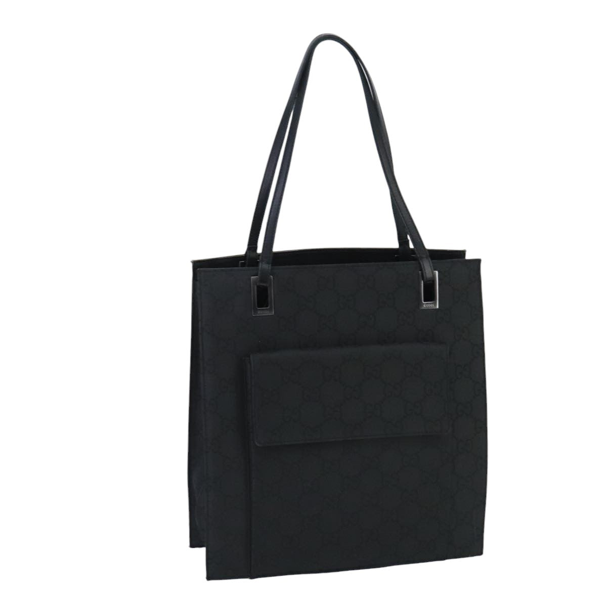 GUCCI GG Canvas Tote Bag Black 002 1008 Auth ti2376