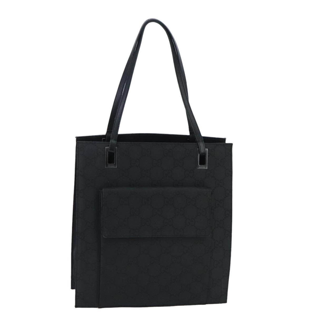 GUCCI GG Canvas Tote Bag Black 002 1008 Auth ti2376