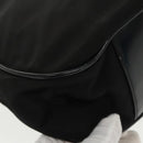 GUCCI Bamboo Hand Bag Nylon 2way Black Silver 001 2058 1577 5 Auth ti2381-13