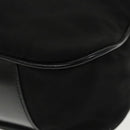 GUCCI Bamboo Hand Bag Nylon 2way Black Silver 001 2058 1577 5 Auth ti2381-14