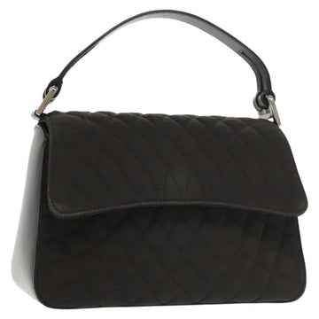 BALLY Hand Bag Nylon Brown Auth ti2408