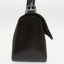 BALLY Hand Bag Nylon Brown Auth ti2408-4