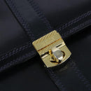 BALLY Shoulder Bag Leather Navy Auth ti2411-18