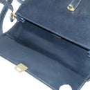 BALLY Shoulder Bag Leather Navy Auth ti2411-9