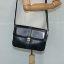 BALLY Shoulder Bag Leather Navy Auth ti2411-22