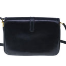 BALLY Shoulder Bag Leather Navy Auth ti2411-2