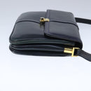 BALLY Shoulder Bag Leather Navy Auth ti2411-4