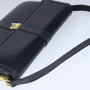 BALLY Shoulder Bag Leather Navy Auth ti2411-6
