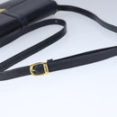 BALLY Shoulder Bag Leather Navy Auth ti2411-7