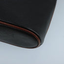 BALLY Shoulder Bag Leather Black Gold Auth ti2413-9