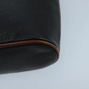 BALLY Shoulder Bag Leather Black Gold Auth ti2413-15