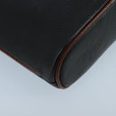 BALLY Shoulder Bag Leather Black Gold Auth ti2413-16