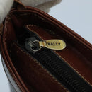 BALLY Shoulder Bag Leather Black Gold Auth ti2413-10